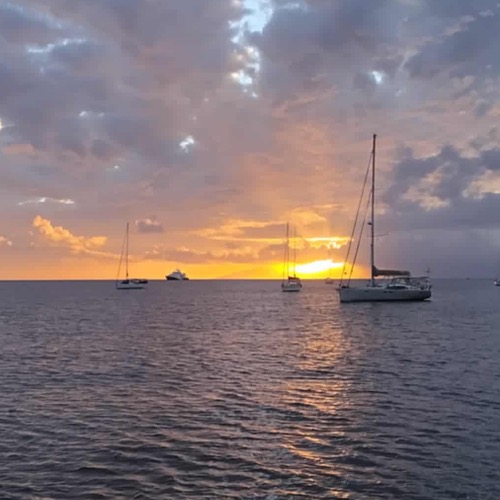 Coucher de soleil aux Caraïbes