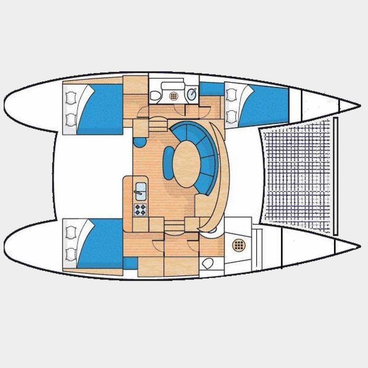 plan du catamaran Modèle Lagoon 380 S2